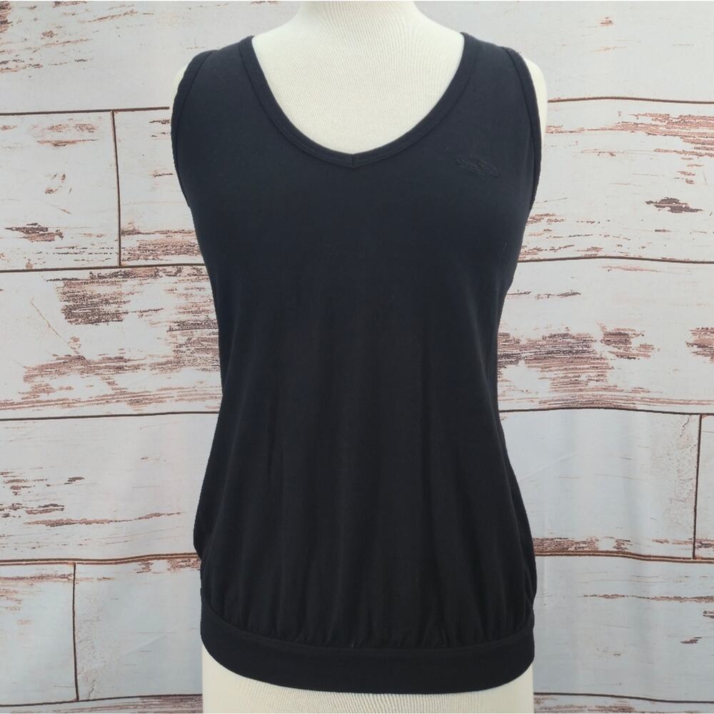 Black V-Neck Women's Top